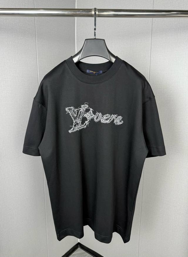 Lv 25 Heavy Embroidery T-shirt It's my favorite 280G long-staple cotton fabric e