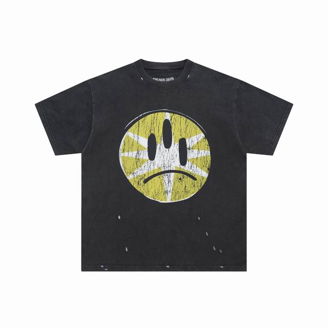 Ls109# Lost Shdws Frown T-Shirt Popular fashion student trend brand Vintaget shi