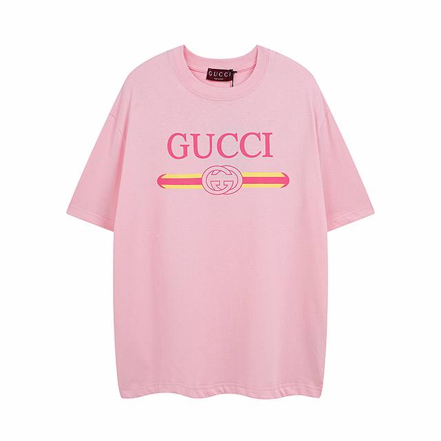 Gucci 2025 Spring and Summer Belt Classic Print Round Neck Short Sleeve T-shirt