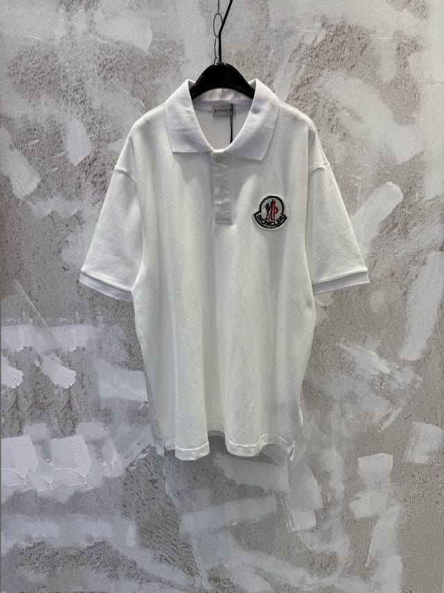 Moncle*Mc 25Ss classic pixel embroidered logo polo shirt short sleeves Made of 6