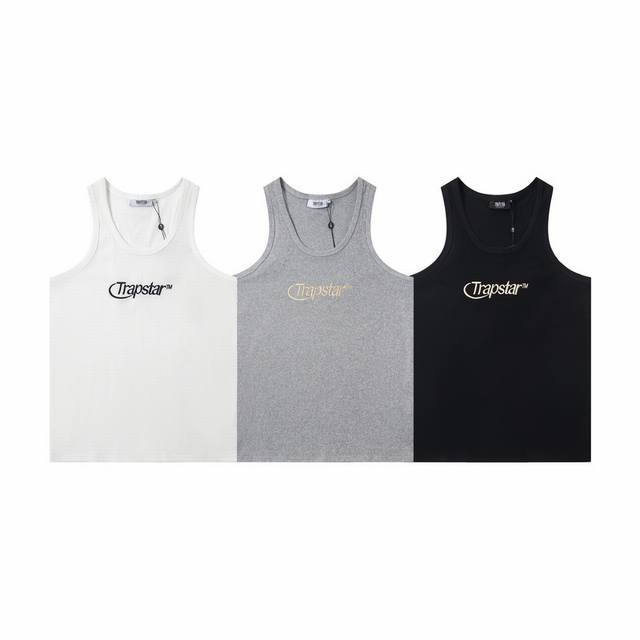 T72# Trapstar new embroidered letter sleeveless sports vest Size: SML Xl