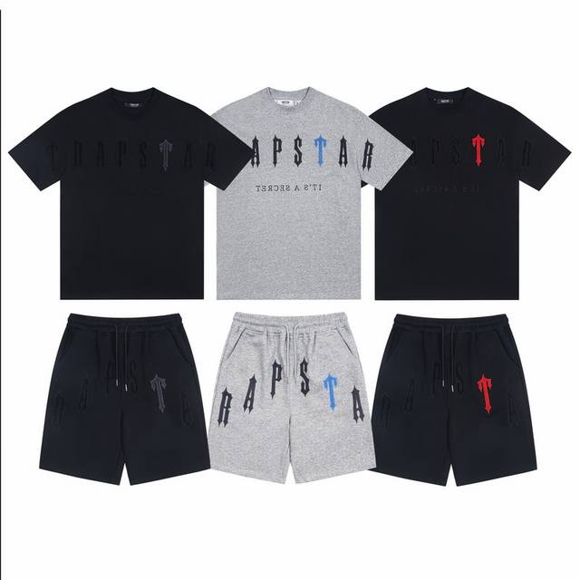 Top T52# Pants T53# Trapstar high quality 10,000 stitches embroidery three-dimen