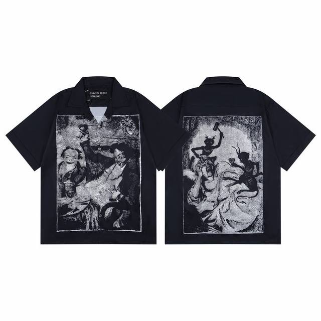 Er03# Erd Melancholic rich second generation new loose casual pattern print shor