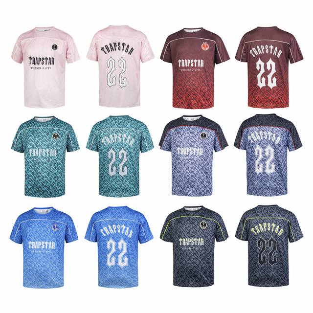 626# Trapstar classic jersey breathable mesh print unisex short-sleeved T-shirt