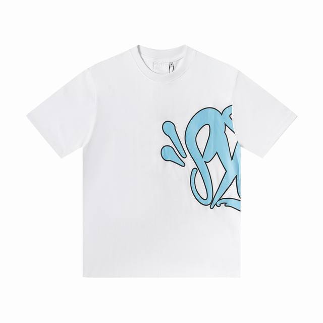W06# Top W07# Pants Syna World Street Hip-Hop Foam Print Short-Sleeved T-Shirt D