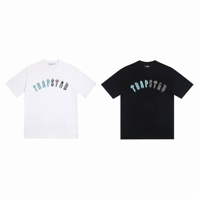 6608# Trapstar 280g heavy double yarn cotton loose short-sleeved T-shirt Size: S