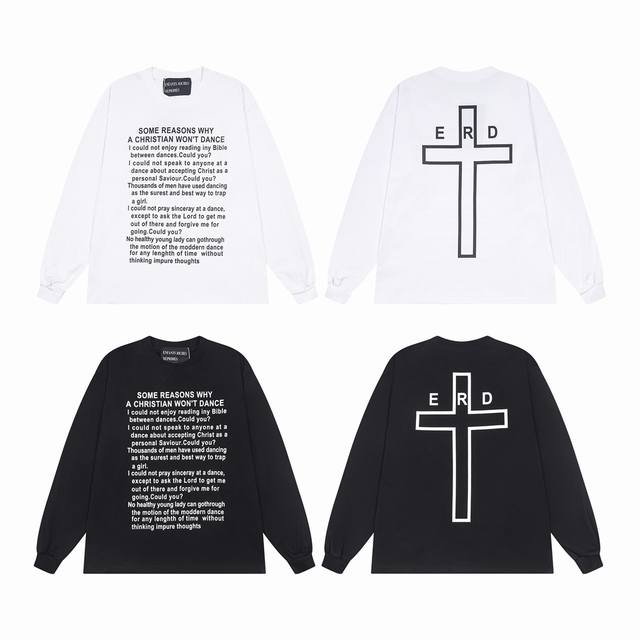 E605# Erd Melancholy Rich Second Generation Classic Letter Printed Cotton No Shr