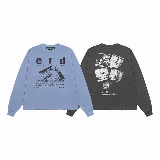 E601# Enfants Riches Deprimes new distressed photo double-sided printed illustra