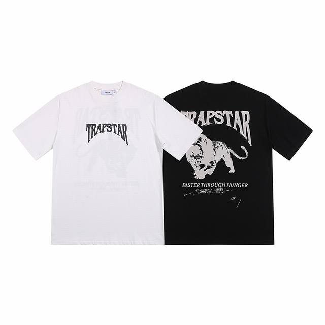 Yh605# Trapstar 280g heavy double yarn pure cotton loose short-sleeved T-shirt 1