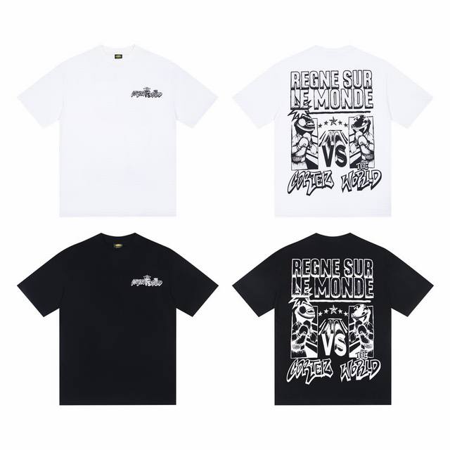 C205#Corteiz Alcatraz High Quality American Street Hip-Hop Printed Short Sleeve