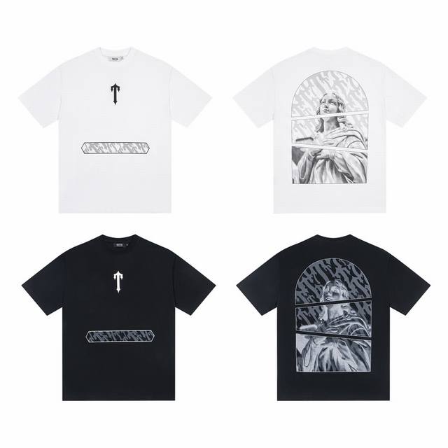 T29# Trapstar new style portrait direct injection high street print loose T-shir
