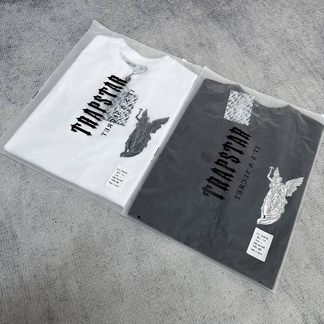 T36# Trapstar new high street printed loose T-shirt 19 Color: black, white Size: