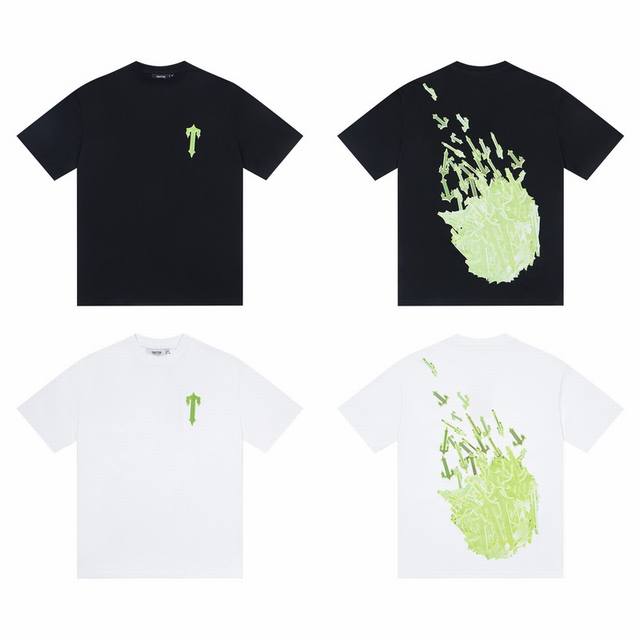 T32# Trapstar American new trendy Logo high street printed loose T-shirt 16 Colo