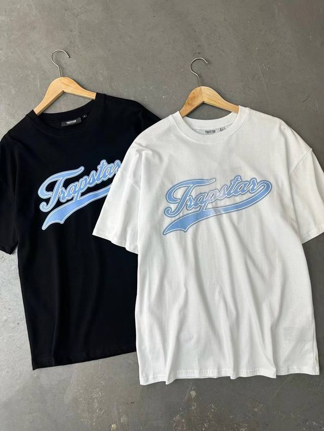 Yh618# Trapstar 280g heavy double yarn pure cotton loose short-sleeved T-shirt 1
