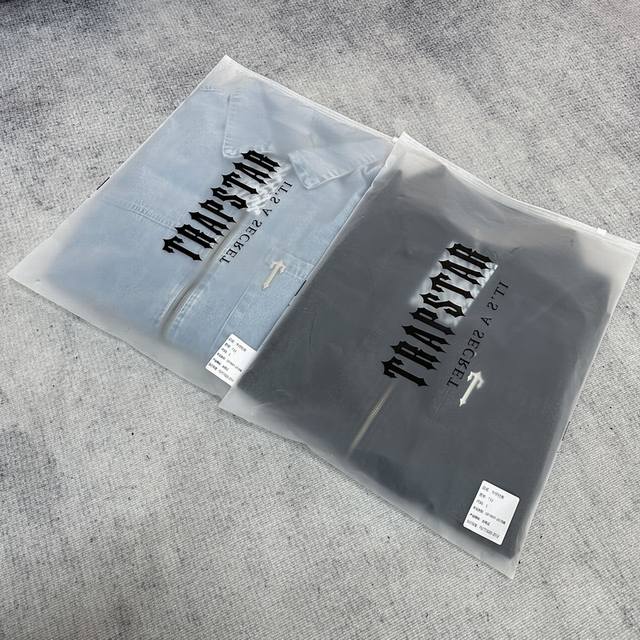T33# Trapstar American new retro washed denim shirt loose version simple versati