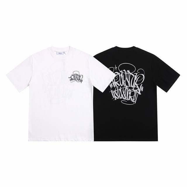 Yh607# Trapstar 280g heavy double yarn pure cotton loose short sleeve T-shirt 22