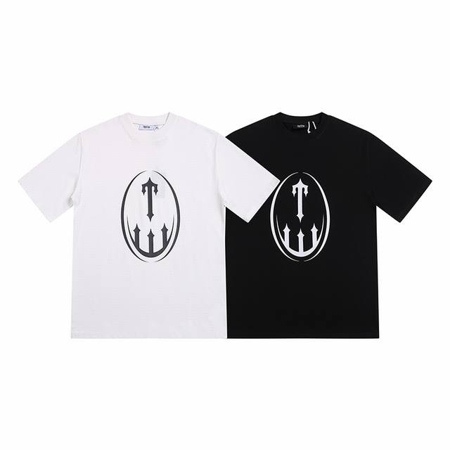 Yh601# Trapstar 280g heavy double yarn pure cotton loose short-sleeved T-shirt 1