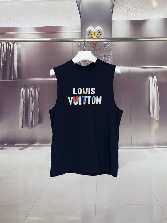 Lv*Louis Vuitton 2025 summer new donkey graffiti letter logo printing craft wais
