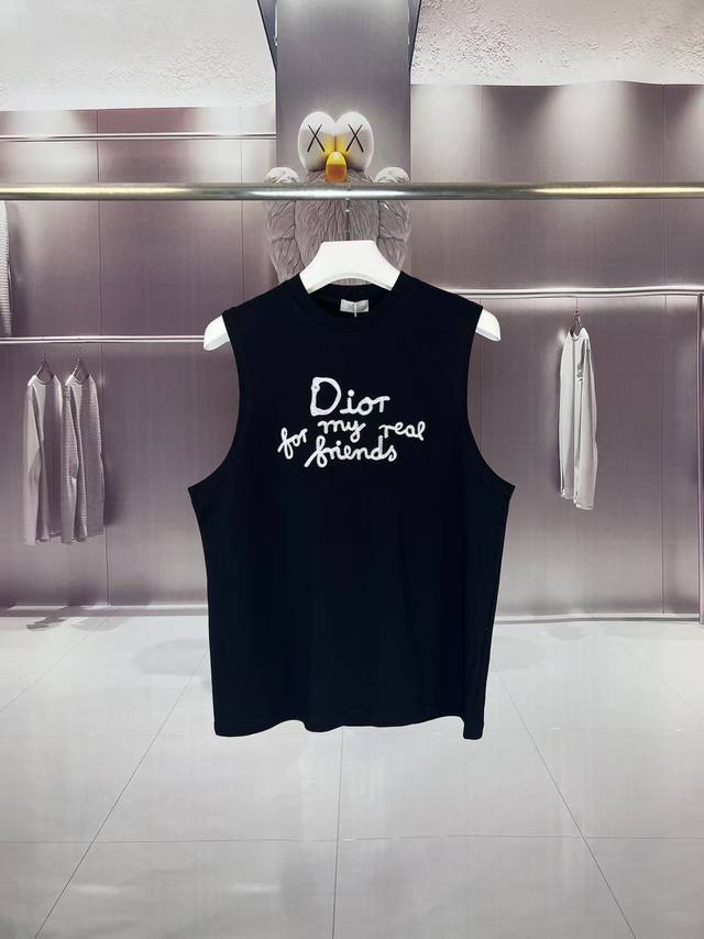 Dior*Dior 2025 Summer Cd signature letter Logo embroidery craft waistcoat sweat
