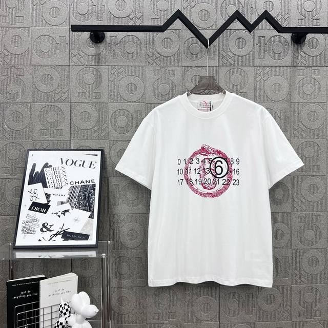 Maison Margiela 25Ss Year of the Snake Letter Logo Printing Crafts 330g round ne