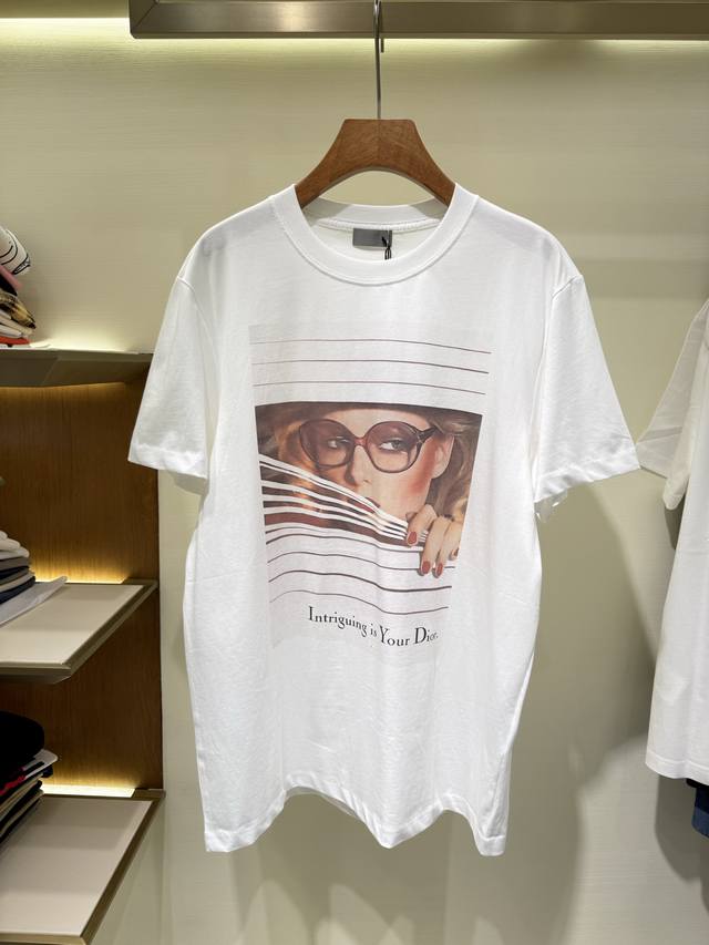 Cd Dior Venetian Blinds Print Short Sleeve T-shirt New to the Fall 2025 Men's Co