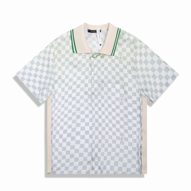 Correct version High quality 1V 2025Ss New style old flower checkerboard lapel P