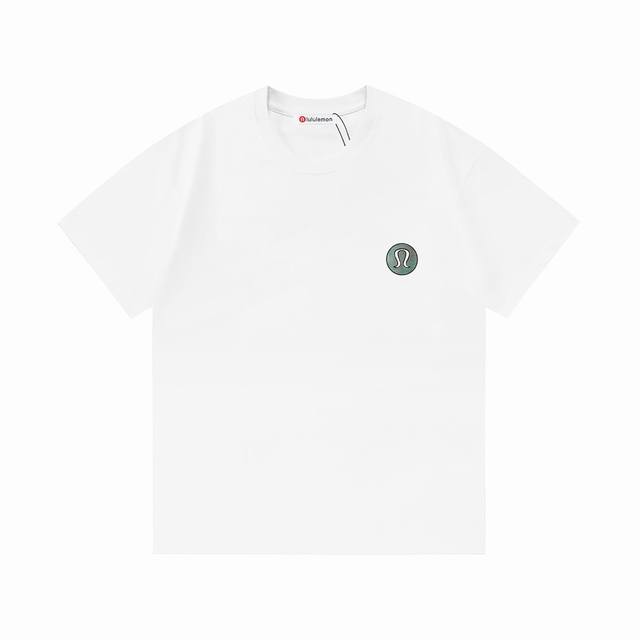 Lululemon 2025 new granular three-dimensional convex rubber logo unisex short-sl
