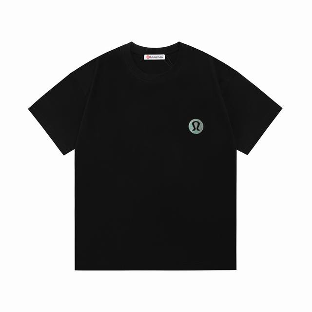 Lululemon 2025 new granular three-dimensional convex rubber logo unisex short-sl