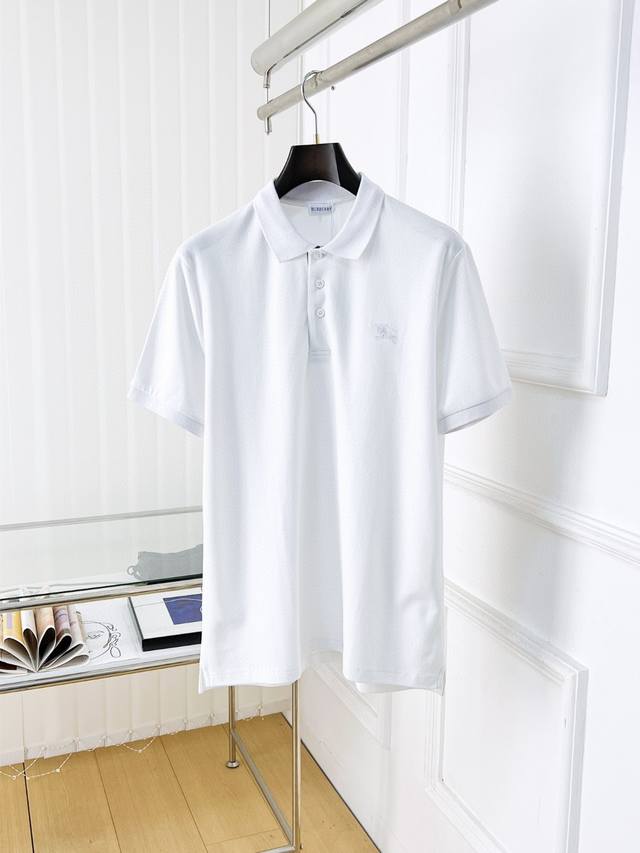 Burberry 25Ss high quality short-sleeved lapel Polo shirt Correct version top re