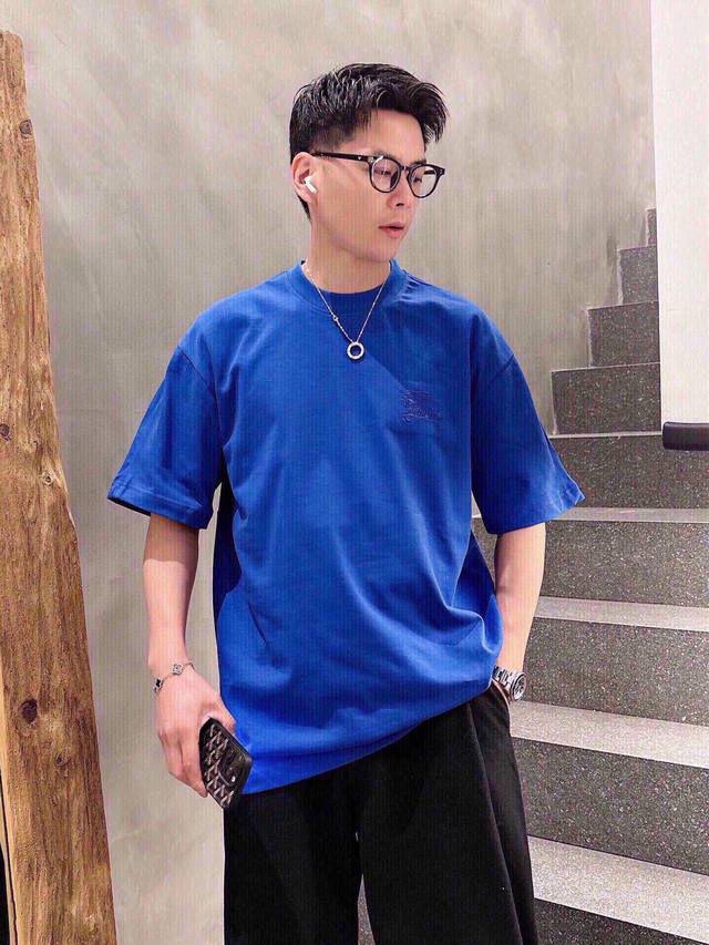 Burberry round neck embroidered short-sleeved T-shirt The elemental Logo badge h