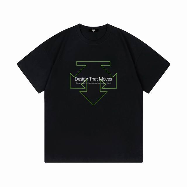 Descente 2025 new green arrow letter logo, back printed letters, unisex short-sl