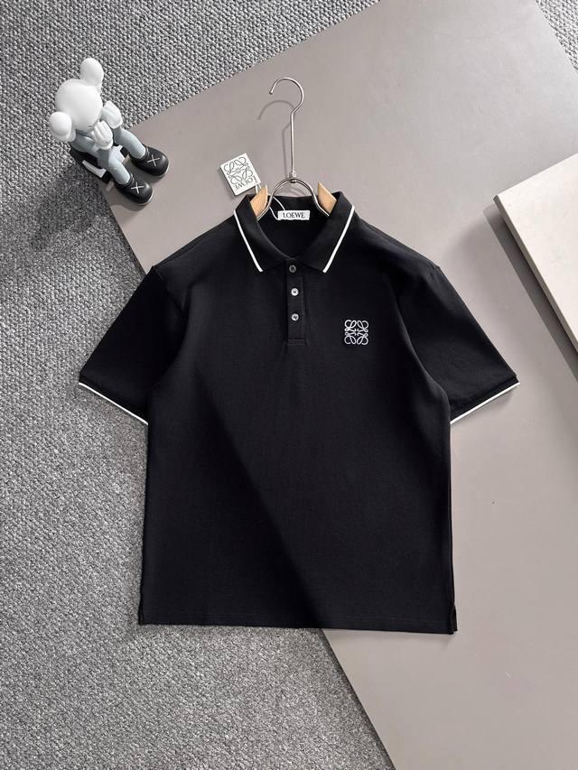Loewe* 2025 Spring/Summer new models Original high version Loewe Polo shirt fabr