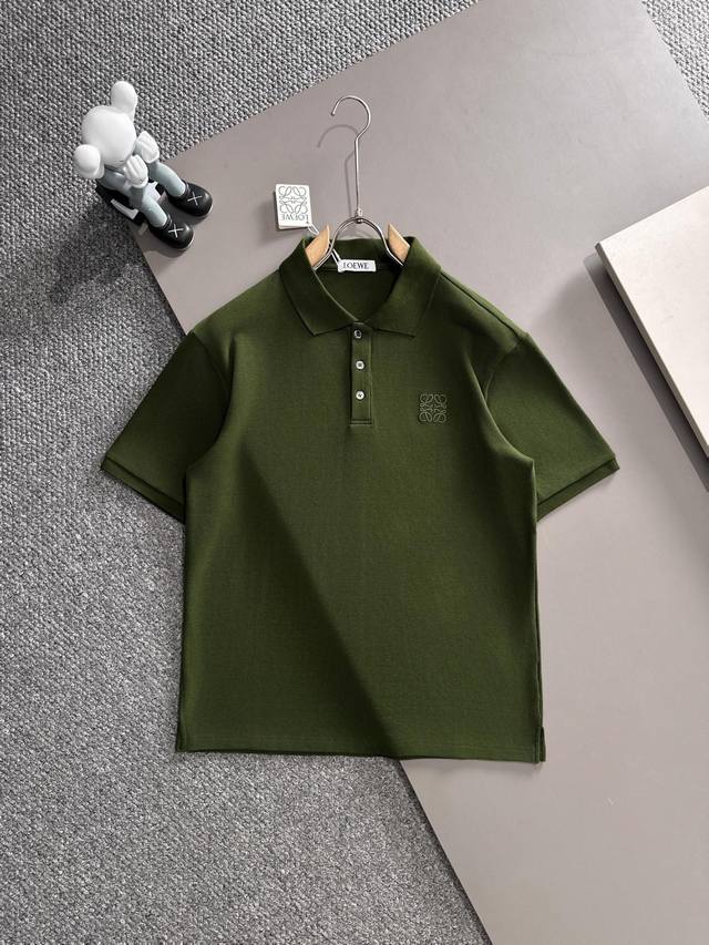 Loewe* 2025 Spring/Summer new models Original high version Loewe Polo shirt fabr