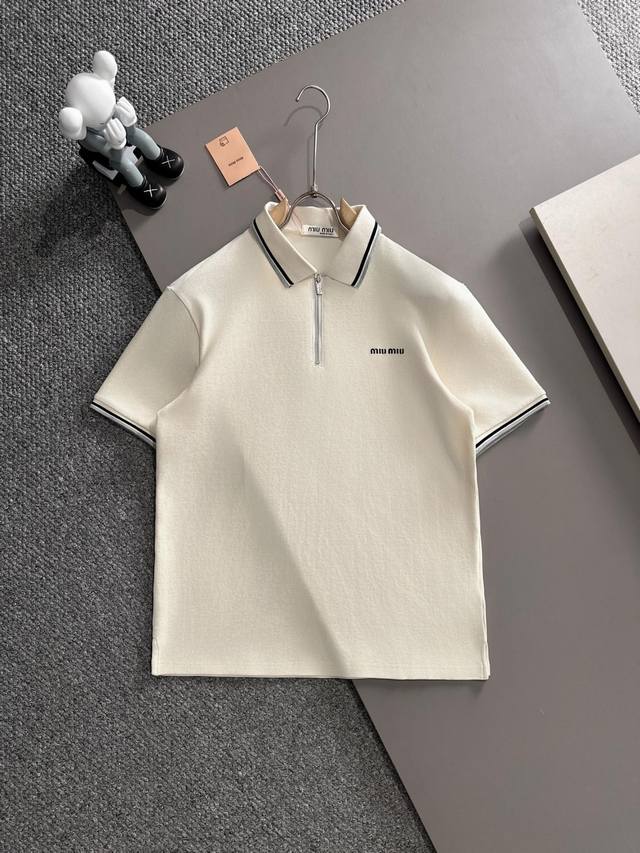 Miu Miu* 2025 Spring and Summer New Model Original High Version Miu Miu Polo Shi