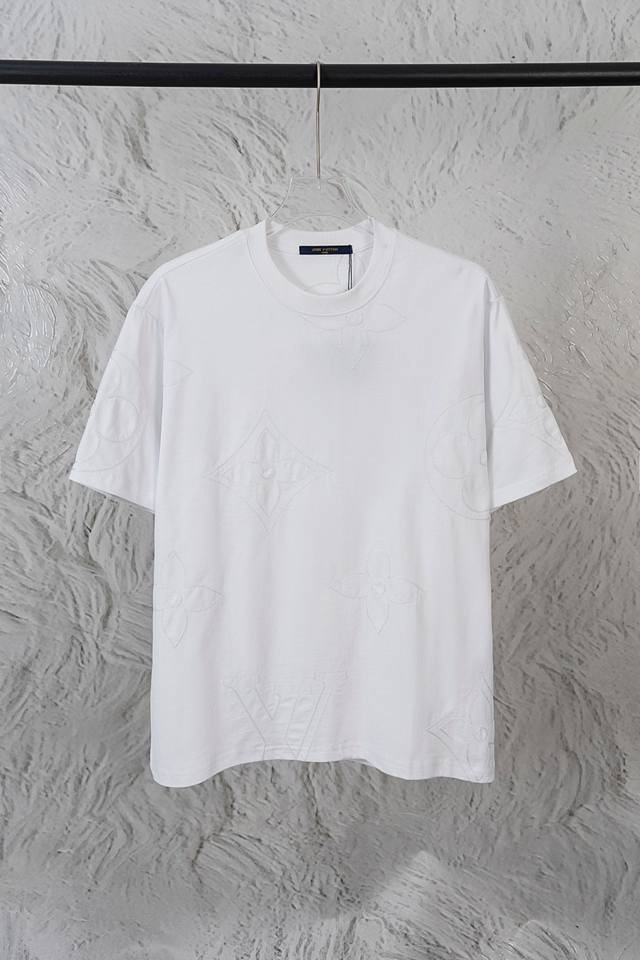 Louis Vuitton Lv 25Ss new full embroidery round neck short-sleeved T-shirt high