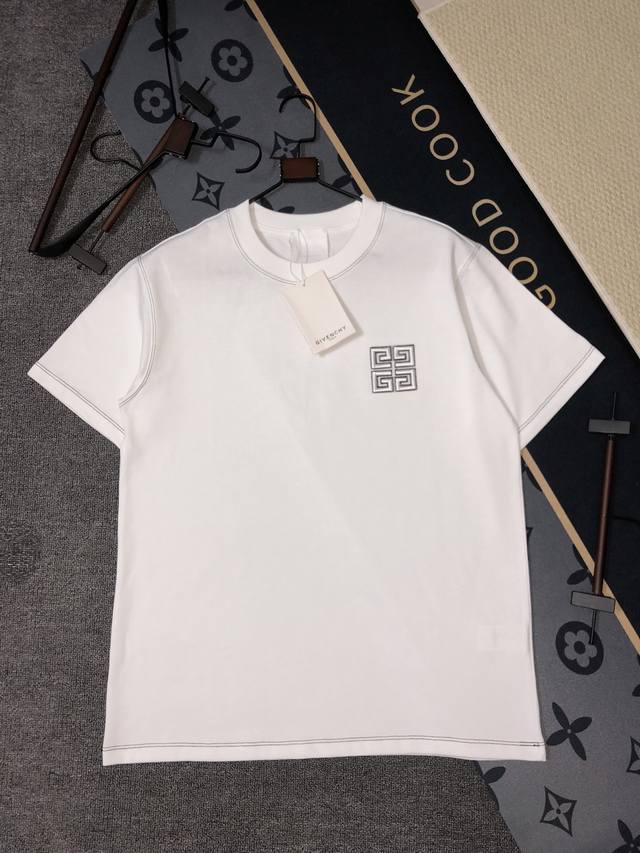 Givenchy 25S summer style Color Black White Size SML Xl Front embroidery 280G co
