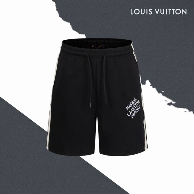 Style No. Sl215 Lv Louis Vuitton small logo embroidered side webbing shorts Coup
