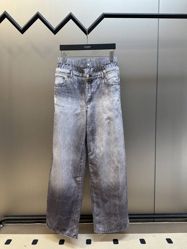 Acne 2025 new double waist trousers Customized surface and accessories, super ni
