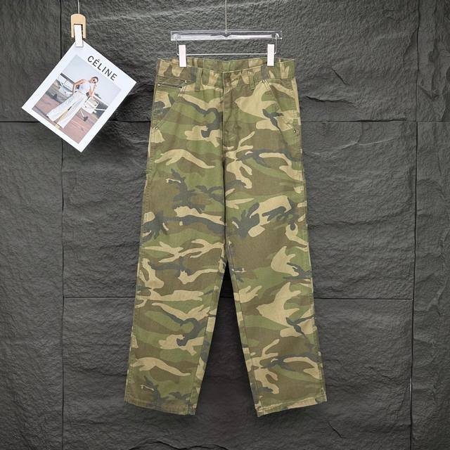 Carhartt 2025 new logging camouflage workwear couple loose jeans high version hi