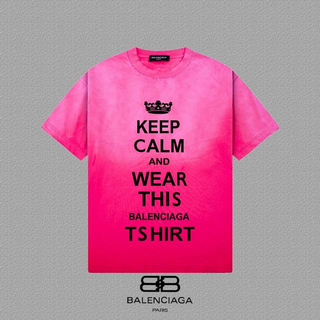 Balenciaga 2025Fw short-sleeved T-shirt High-end 26S double yarn 300g fabric Was