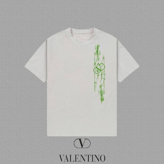 Valentino 2025Fw short-sleeved T-shirt with letter logo printing, high-end 26S d