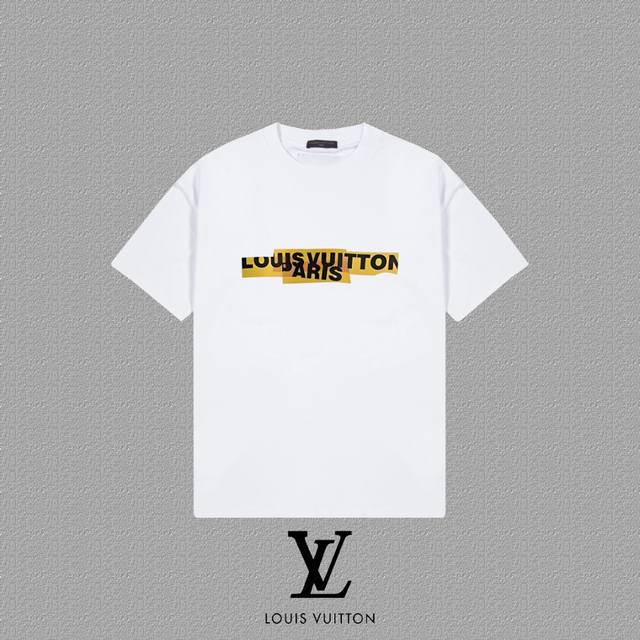 Louis Vuitton] 2025Fw Spring and Summer New Lv Tape Letter Short Sleeve T-shirt