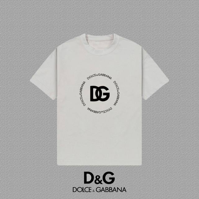 Dg Dolce & Gabbana] 2025Fw short-sleeved T-shirt Logo thick plate high-end 26S d