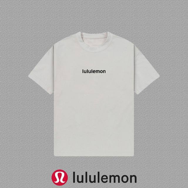 Lululemon Lulu] 2025Fw short-sleeved T-shirt thick board logo high-end 26S doubl