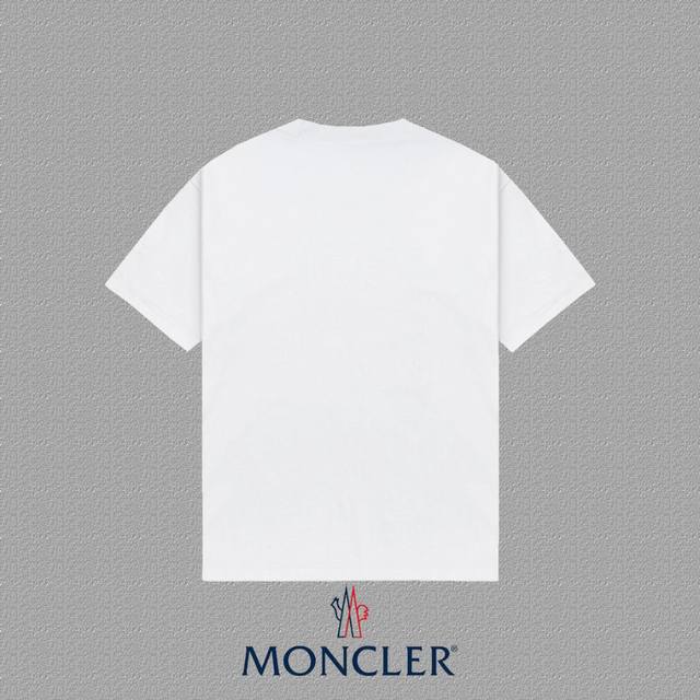 Moncler 2025Fw short-sleeved T-shirt badge + logo thick plate high-end 26S doubl