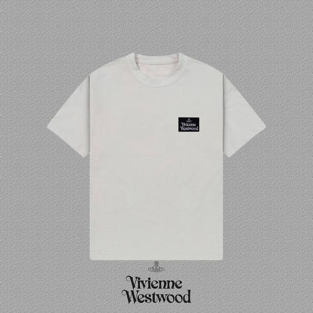 Vivienne Westwood [The Queen Mother] 2025Fw short-sleeved T-shirt badge Logo Hig