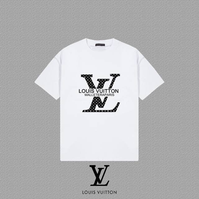 Louis Vuitton] 2025Fw Spring and Summer New Lv Letter Printed Short Sleeve T-shi