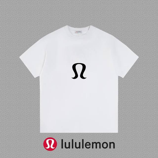 Lululemon 2025Fw short-sleeved T-shirt with foam logo High-end 26S double yarn 3
