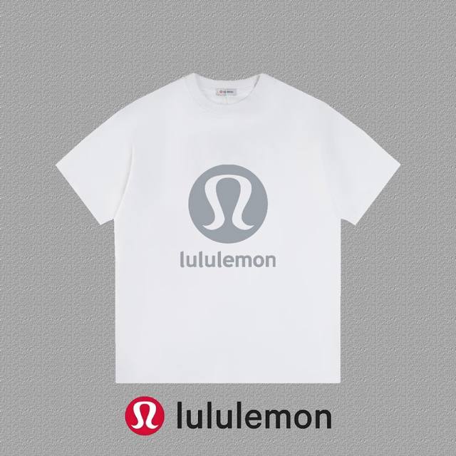 Lululemon 2025Fw short-sleeved T-shirt with reflective thick plate logo High-end