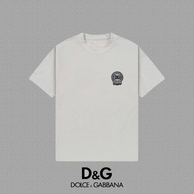 Dg Dolce & Gabbana] 2025Fw short-sleeved T-shirt badge letters high-end 26S doub